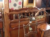 several pieces of furniture are stacked on top of each other in a room