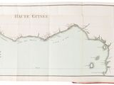 an open book with a map of the british coast and a map of the british coast