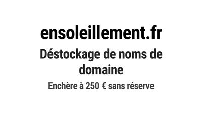 Nom de domaine ensoleillement.fr.