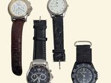 five different types of watches on a white background