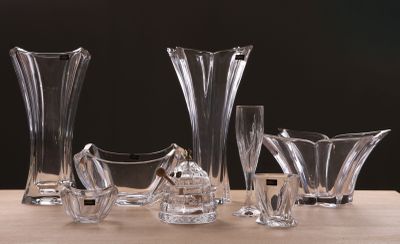 BOHEME. Partie de service de verres en cristal comprenant :