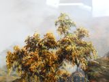 a painting of a tree in the middle of a field