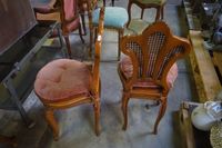 2 chaises de style Louis XV - dossier et assise en cannage (photo 3)