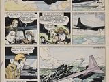 an image of a page from a comic book with a submarine in the background