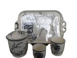 a picture of a tray with cups and a tray with a tray