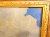 an image of a picture of a painting with a sky in the background