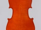 an old violin with a wooden back and a long neck