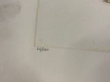 a drawing of a bird on a plate on a table