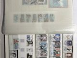 a picture of a picture of a wall with stamps on it
