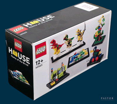 a box that has a lego house set inside of it
