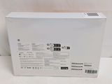 the back of a white box with a black and white label on it