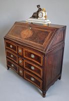 COMMODE SCRIBANNE en bois de placage et marqueterie ouvrant …