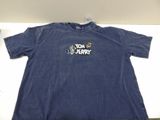 blue t - shirt with tom and jerry logo on the front