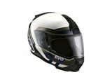 une photo d'un casque de moto sur fond blanc
