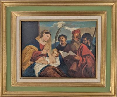 D'après le Titien, Vierge à l'enfant et saints personnages, …