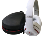 a pair of headphones that are sitting next to each other