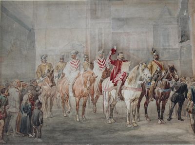 Dans le gout de Charles BOMBLED (1862-1927). Esquisse "L'ann… - Photo 1