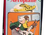 an image of a book with a picture of a man in a plane