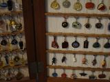 many key chains hanging on the wall in the room