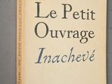 the cover of the book le petit ouvrage enachee