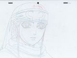 dessin représentant une femme portant un casque sur la tête et un casque sur la tête