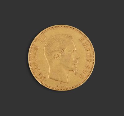 une pièce d'or représentant le profil d'une femme