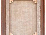 an old picture frame with hearts in it on a white background