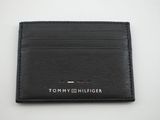 Porte-cartes en cuir noir Tommy Hilfiger