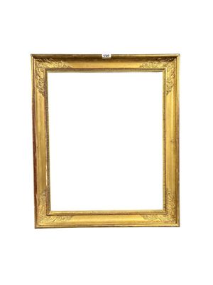 a gold frame on a white background with a white background