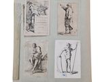 un vieux livre sur lequel figurent des dessins de personnes et d'animaux