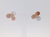 gros plan d'une paire de boucles d'oreilles sur un support