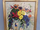 une image d'une peinture de fleurs dans un vase