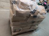 a large stack of boxes sitting on top of a pallet
