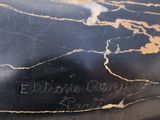 an image of a close up of a marble table with writing on it
