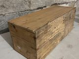 a wooden box that is sitting on a table