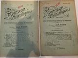 an old book with two pages on it sitting on top of a table