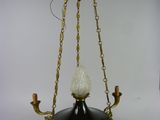 a lamp that is hanging from the ceiling