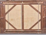 a picture of an old wooden frame with a picture on it