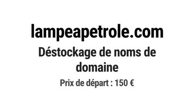 Nom de domaine lampeapetrole.com.