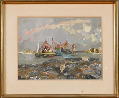 Jean-Pierre RISOS (1934-1992) Les chaluts, 1960