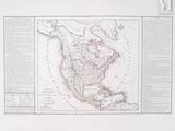 an old map of north america showing the extent of the united states