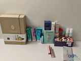 a lot of beauty products sitting on a table