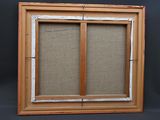 a close up of a picture frame with a window in the middle of it