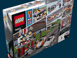 a box with a lego race car inside of it
