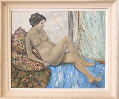 Anton RUIZ - XXeme Nu féminin au drap bleu