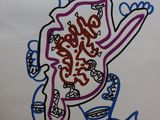 un dessin représentant une femme avec un dragon sur le dos