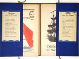 a book with a picture of a ship on it