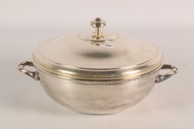 a silver pot with a lid on a white table