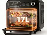 une photo d'un four électrique contenant des aliments