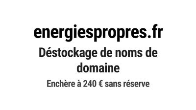 Nom de domaine energiespropres.